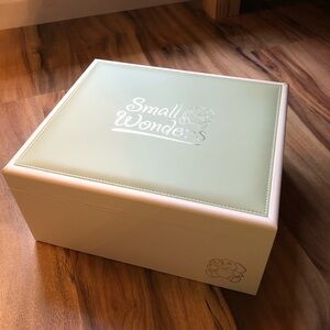 Small Wonders Green Keepsake Memory Box and Book Baby Birth Gift Special